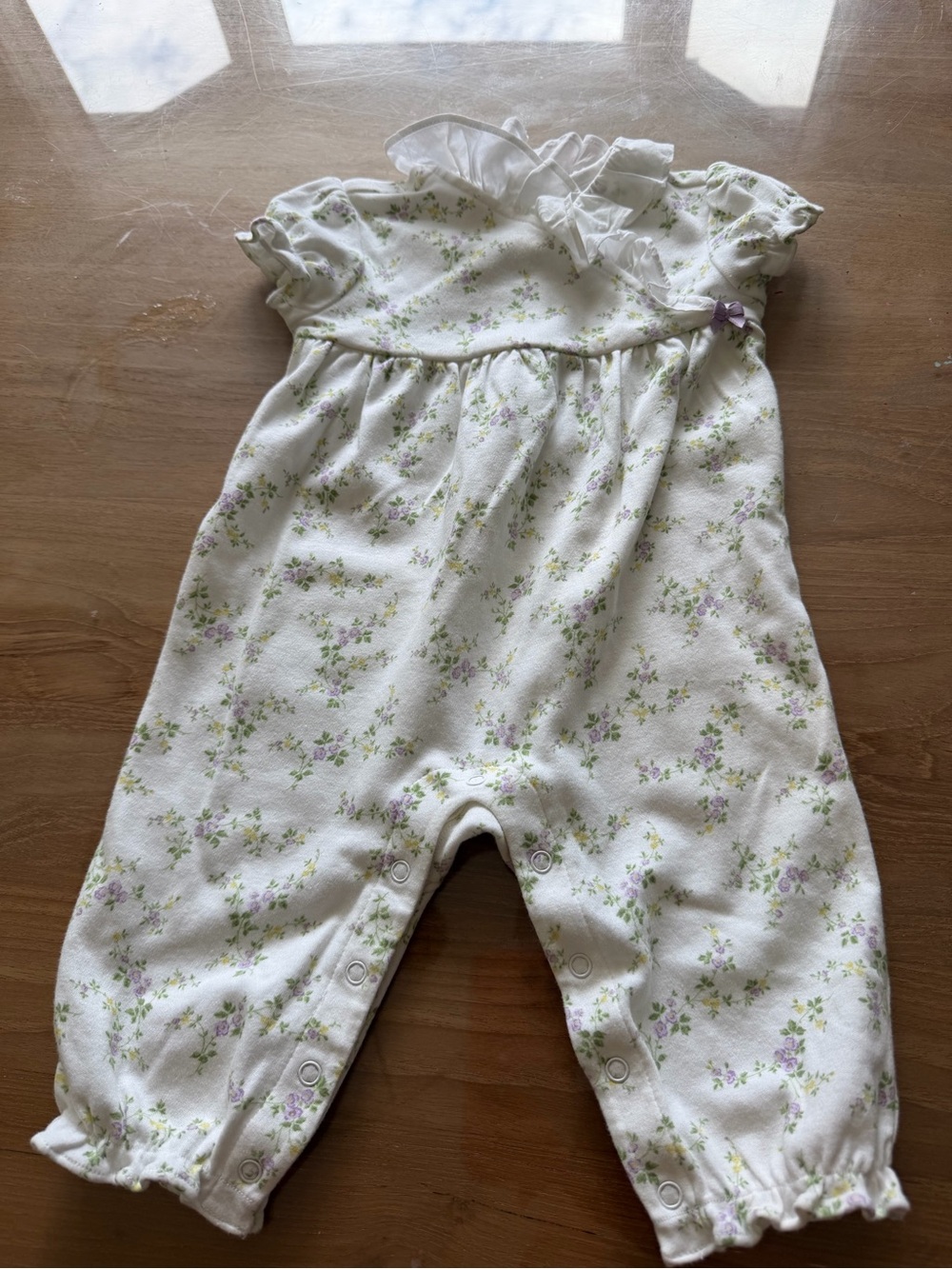 Baby Janie and Jack White Floral One-Piece Romper